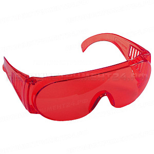 Очки STAYER "STANDARD" защитные с боковой вентиляцией, красные